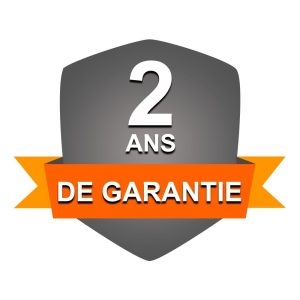 Garantie 2 ans "Satisfait ou Remboursé" : sceau d'approbation vert, protection achat sécurisé