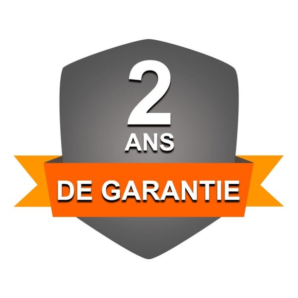 Garantie 2 ans "Satisfait ou Remboursé" : sceau d'approbation vert, protection achat sécurisé