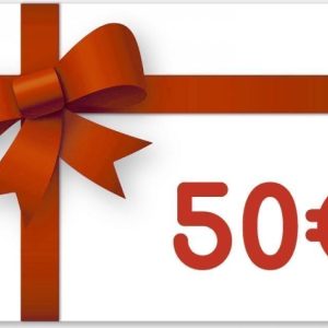Carte Cadeau de 50 euros, design élégant et moderne, idée cadeau parfaite, bons d'achat.