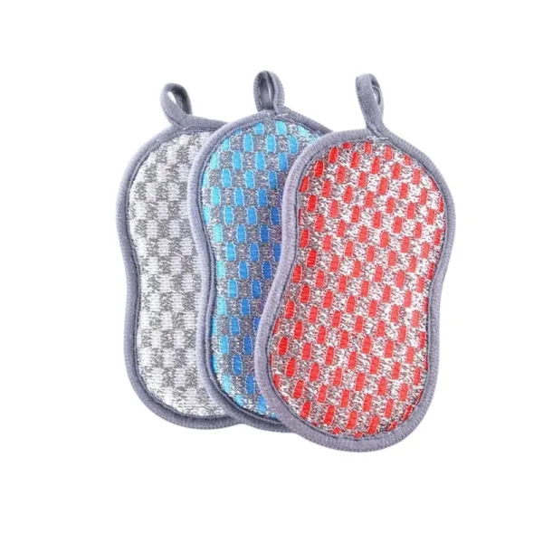 Éponge réutilisable vue de face, montrant sa texture absorbante en gros plan.