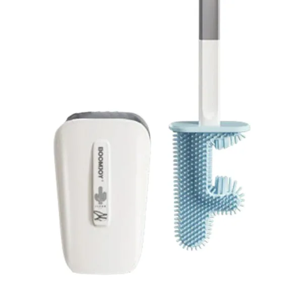 Balai brosse WC Cactus design vert, pour nettoyage puissant et hygiénique des toilettes.