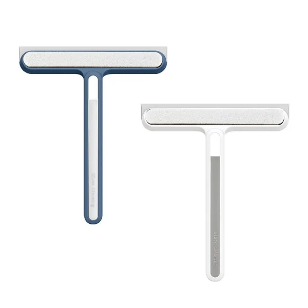 Raclette lave-vitre professionnelle bleue et blanche pour vitres sans traces, éponge intégrée